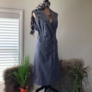 🔵ISSAC MIZRAHI Women's Gray Trench Coat